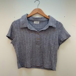 Dress Forum knit collared crop top